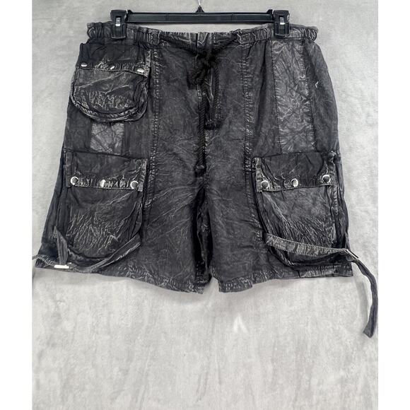 Free People Moon Bay Parachute Shorts Size Large Black - Picture 3 of 8